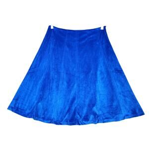 Signature Collection by‎ Vicki Wayne Womens VTG Velvet A Line Skirt Size 8 Blue